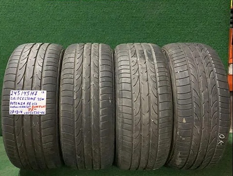 4kpl 245/45R17 Bridgestone Potenza RE050 Runflat 95W kesä uudenveroiset