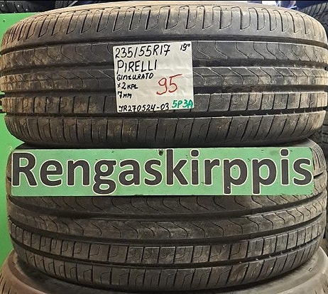 2kpl 235/55R17 Pirelli Cinturato kesä 7mm