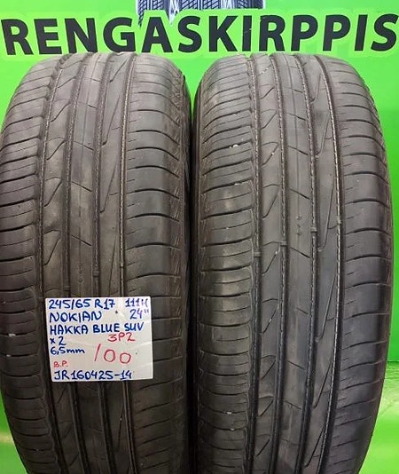 2kpl 245/65R17 Nokian Hakka Blue Suv 111H kesä 6,5mm