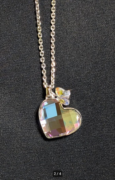 Swarovski sydänriipus kaulakoru kristalli hopeoitu naisten