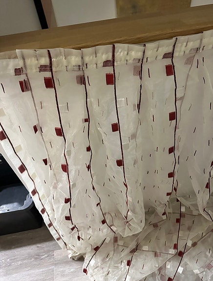 Tyylikkäät verhot 3 kpl k: 300 cm
