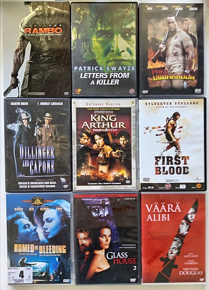 Toiminta- ja jännitys-DVD:t, 21 kpl