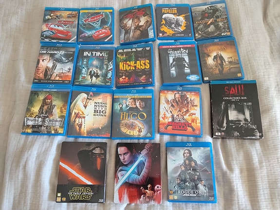 Blu-ray-elokuvapaketti (mm. Star Wars, Saw, Kick-Ass, Pacific Rim)