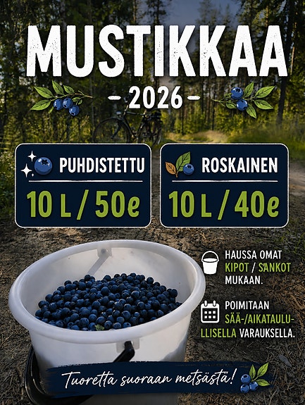 Mustikkaa Kuopio/Leppävirta ennakkotilaus