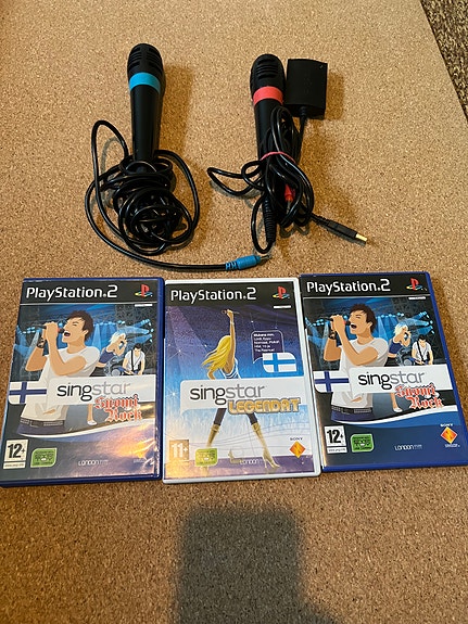 Ps2 singstar mikit + 3 peliä