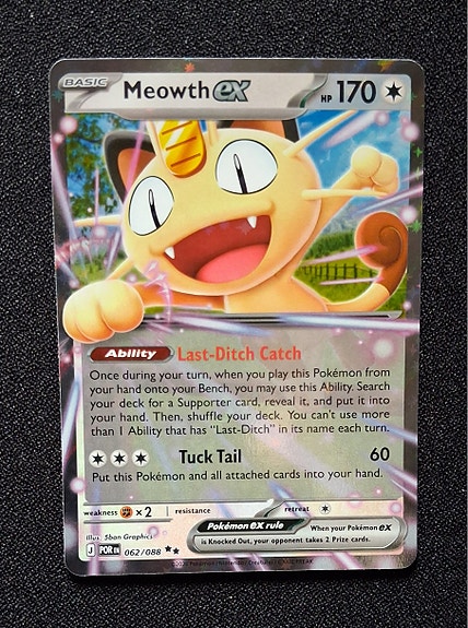 Pokemon kortti Meowth ex 062/088
