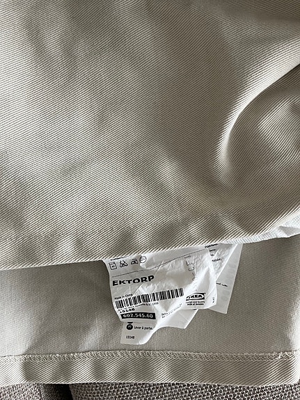 IKEA EKTORP 2-istuttavan vaalea beige sohvan päällinen(poistunut malli)