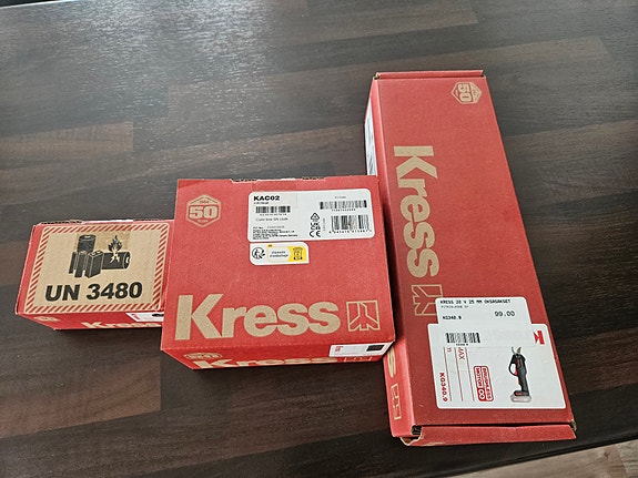 KRESS 20 V 25 MM OKSASAKSET