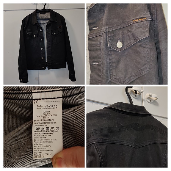 Nudie Jeans & co CONNY DRY BLACK COATED farkku takki jacket