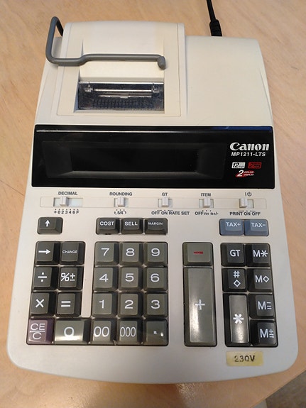 Canon MP1211-LTS laskin tulostimella