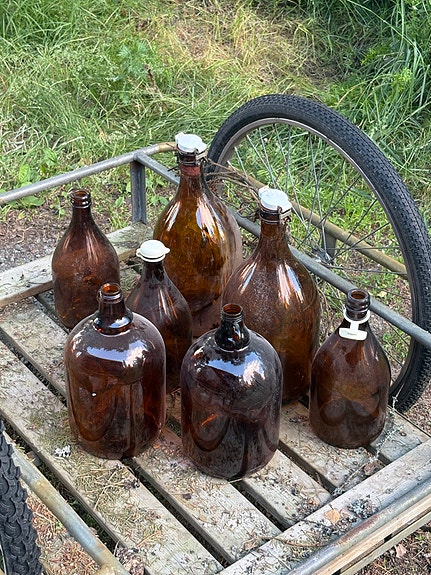 Vanhoja lasipulloja