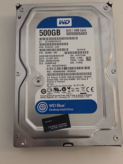 WD 500GB 3,5" 7200rpm sata kovalevy