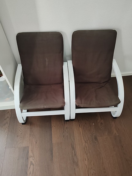 IKEA lasten nojatuolit valkoinen/ruskea
