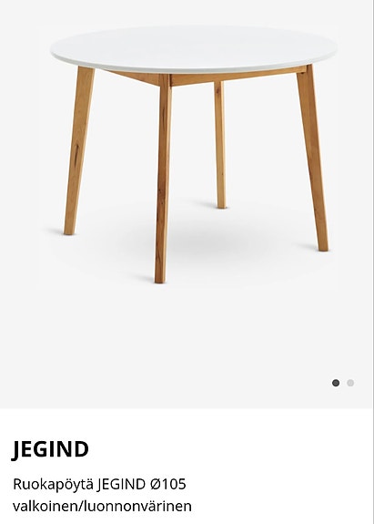 Pyöreä ruokapöytä