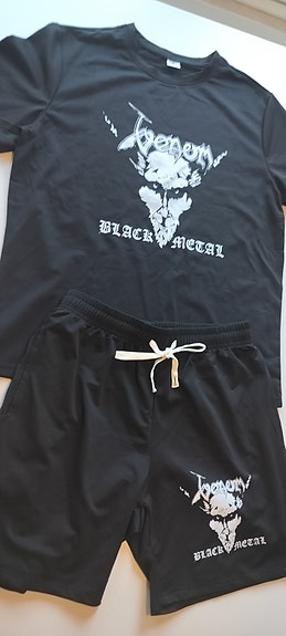 Venom Black Metal t-paita ja shortsit M