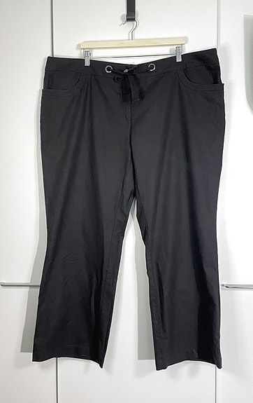 Sheego mustat 55% pellava bootcut housut, 54