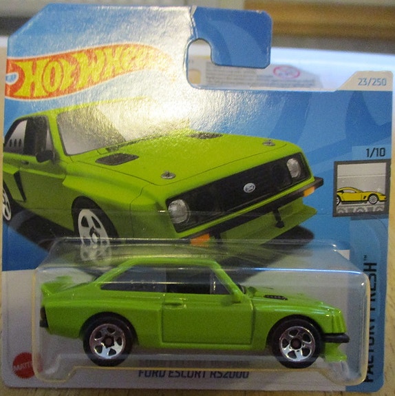 Ford Escort II RS2000 Sedan 2 door Green 1976 Hot Wheels 1:64 hieno pikkuauto