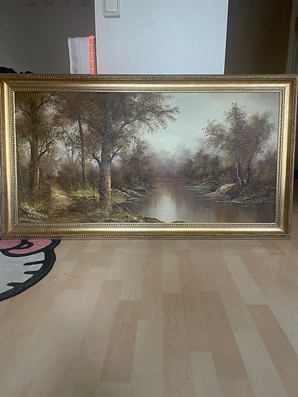 Kaunis kultareunainen taulu