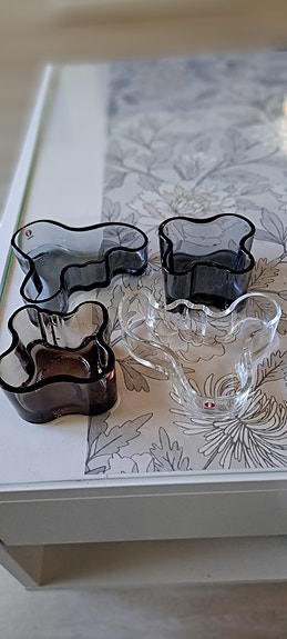 Iittala Aalto kynttilälyhdyt lasia, 4 kpl