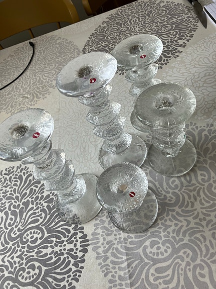 Iittala Festivo kynttilänjalat kirkas lasi