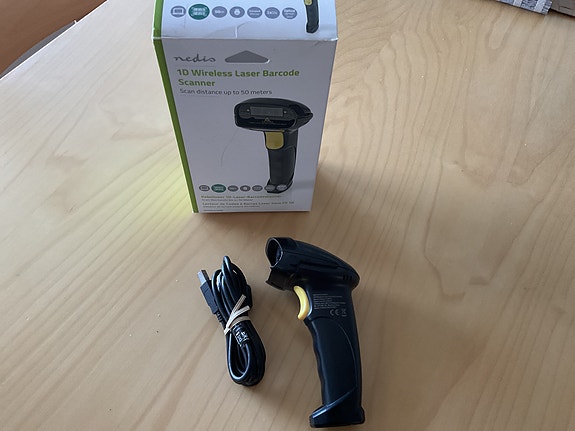 Nedis 1D Wireless Laser Barcode Scanner viivakoodinlukija