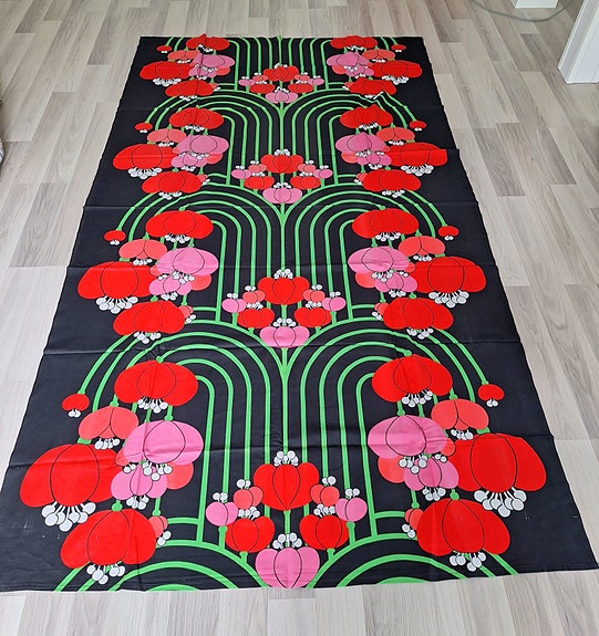 70-luvun Retro verhot 2kpl