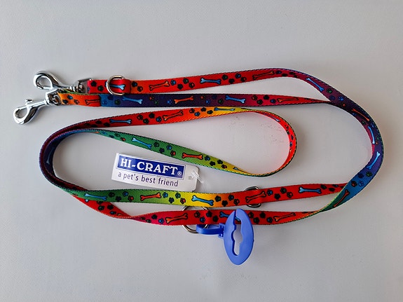 Hi-Craft koiran talutin monivärinen, yht 5 kpl