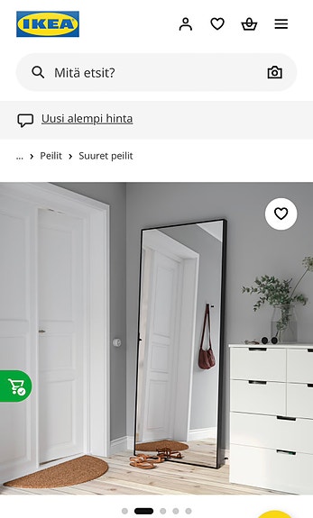 Ostetaan ikean Hovet peili