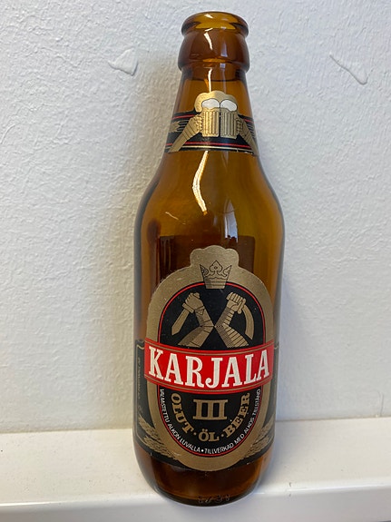 Vanha olutpullo 80-luku Karjala