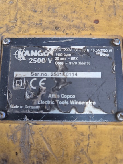 Murtovasara/maakiilakone Atlas Copco Kango 2500, käytetty
