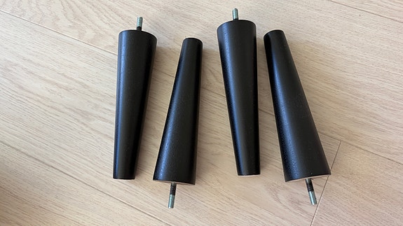 Asko mustat sängyn jalat / sohvan jalat 20 cm, 4 kpl