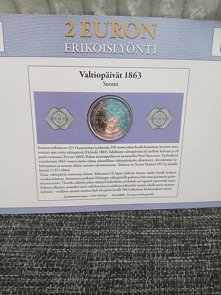 Suomi 2 euron erikoisraha Valtiopäivät 1863