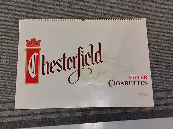 Chesterfield 1991 mainos kalenteri