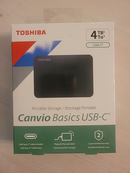 Toshiba ulkoinen kovalevy 4tb usb-c