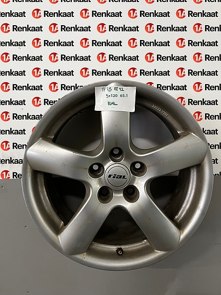 KÄYTETYT ALUVANTEET 17X7,5 5X120 ET42 65.1 RIAL
