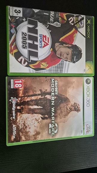 NHL 2005 ja Call of Duty modern warfare 2