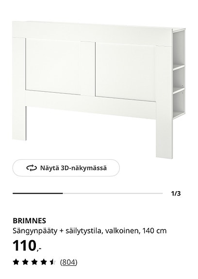 Sängynpääty brimnes 140cm