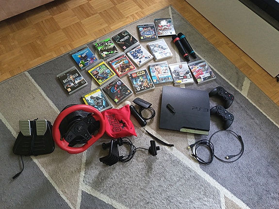Sony PlayStation 3, pelejä, ohjaimia yms.