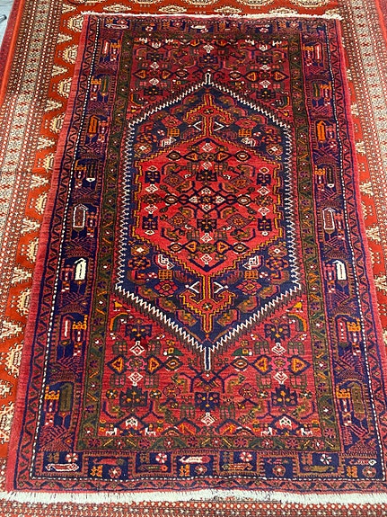 Ikea Orient persialainen Khamse -villamatto 137x227 cm punainen