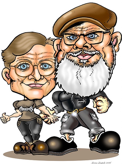 Henkilökohtainen karikatyyri valokuvasta A3-kokoon