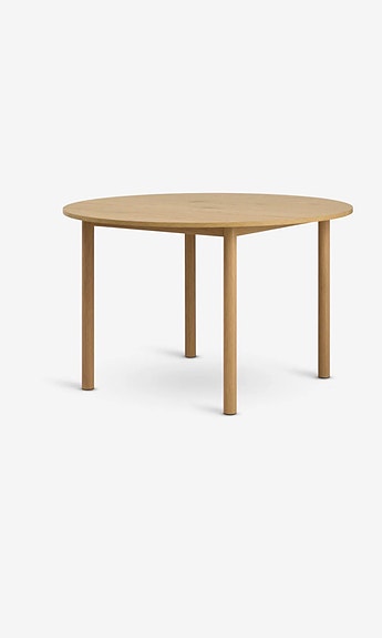 Modern Round Dining Table – Light Oak Finish