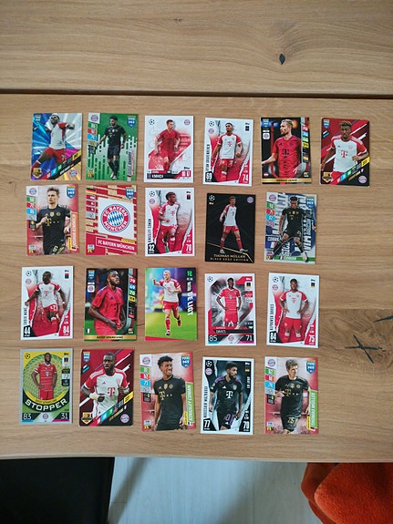 Jalkapallokortteja FC BAYER MUNCHEN 21 kpl