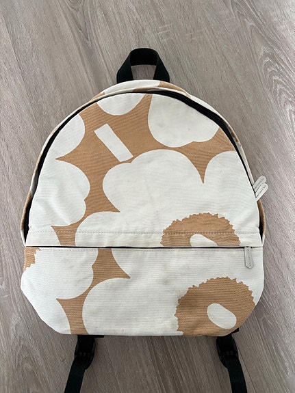 Marimekko Unikko kangasreppu beige-valkoinen unisex
