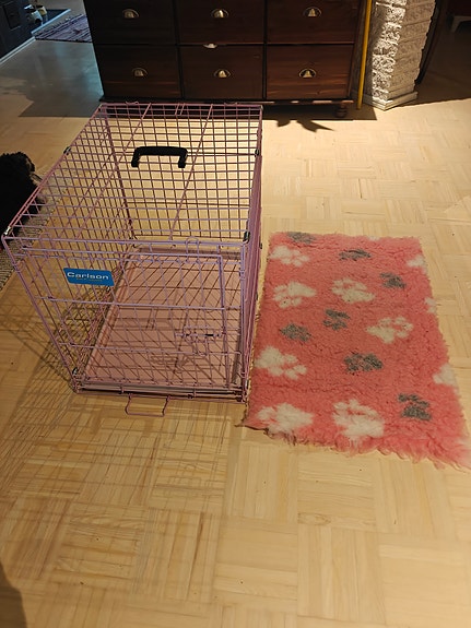 Koiran metallihäkki + pehmoalusta
