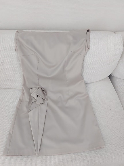 Beige juhlamekko, koko L