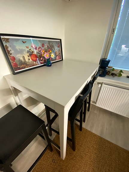 Ikean pöytä ja 4 tuolia