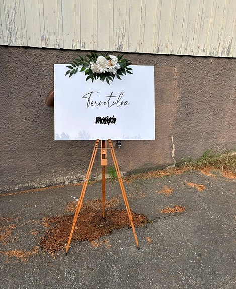 Tervetuloa kyltti juhliin