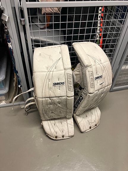 Simmons Pro Series 995 jääkiekkomaalivahdin patjat 34+2 valkoinen