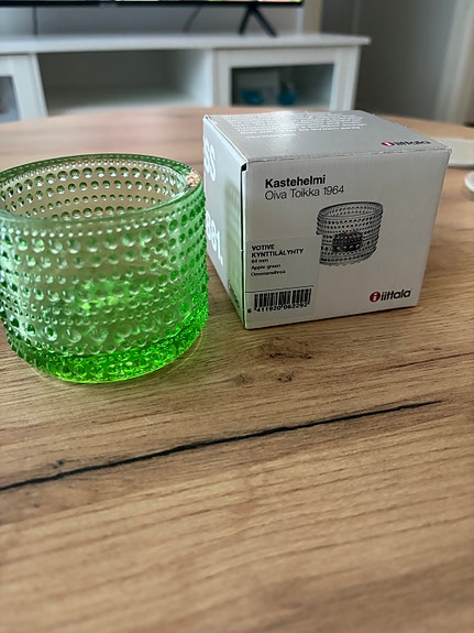 Iittala Kastehelmi kynttilälyhty omenanvihreä