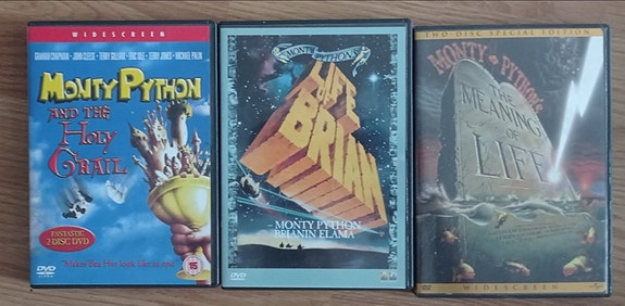 Monty Python's 3x:The Holy Grail, Life of Brian, The meaning of Life